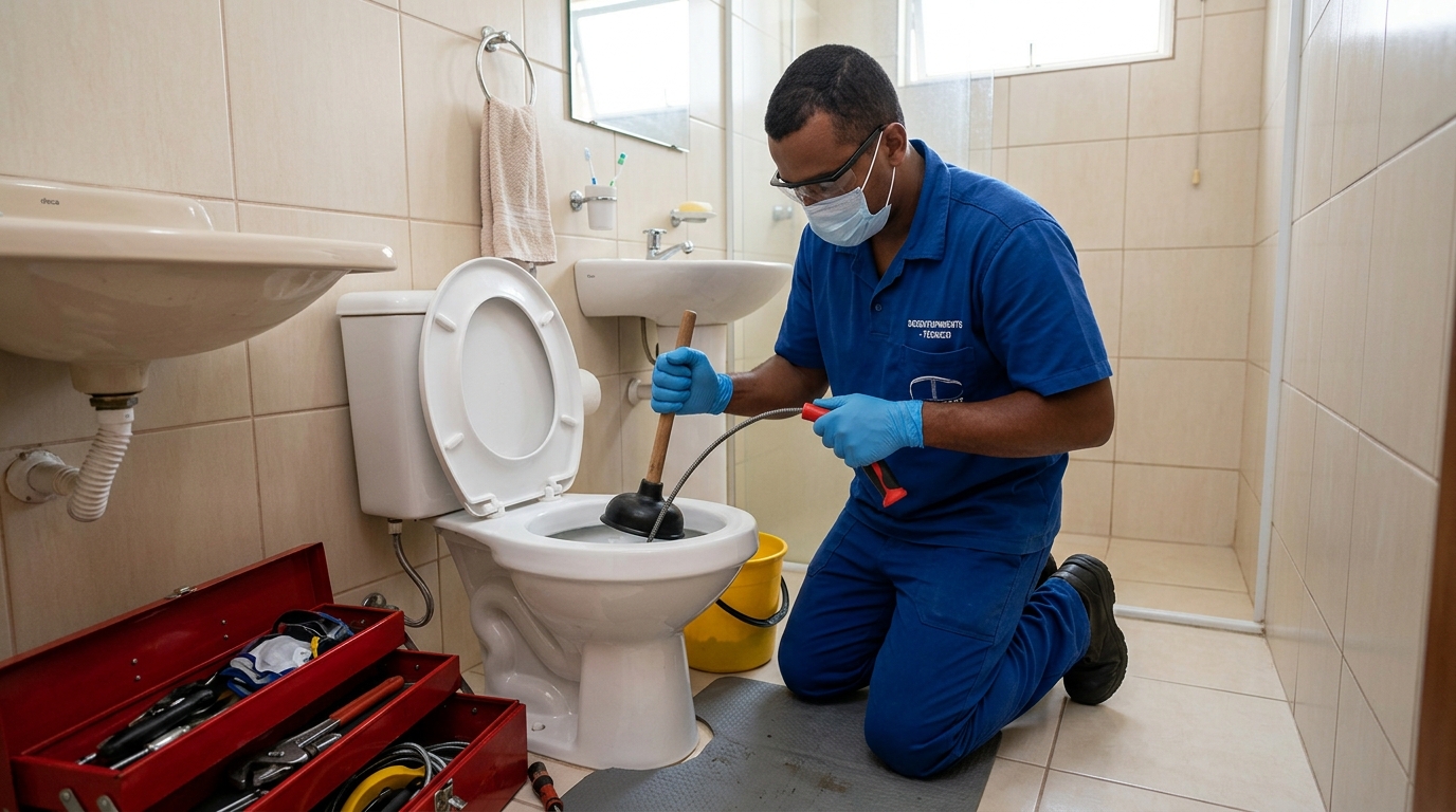 Desentupimento de vaso profissional em Natal-RN